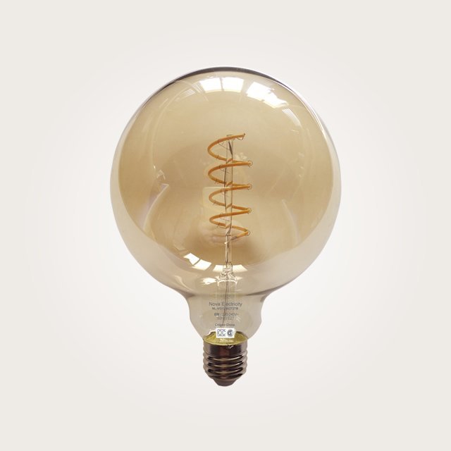 GLOBO LED FILAMENTO ESPIRAL 6W G125 COBREADO 3000K NOVA